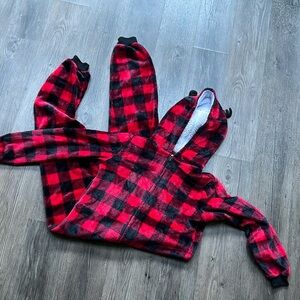 Youth Holiday Reindeer Fleece Pajamas